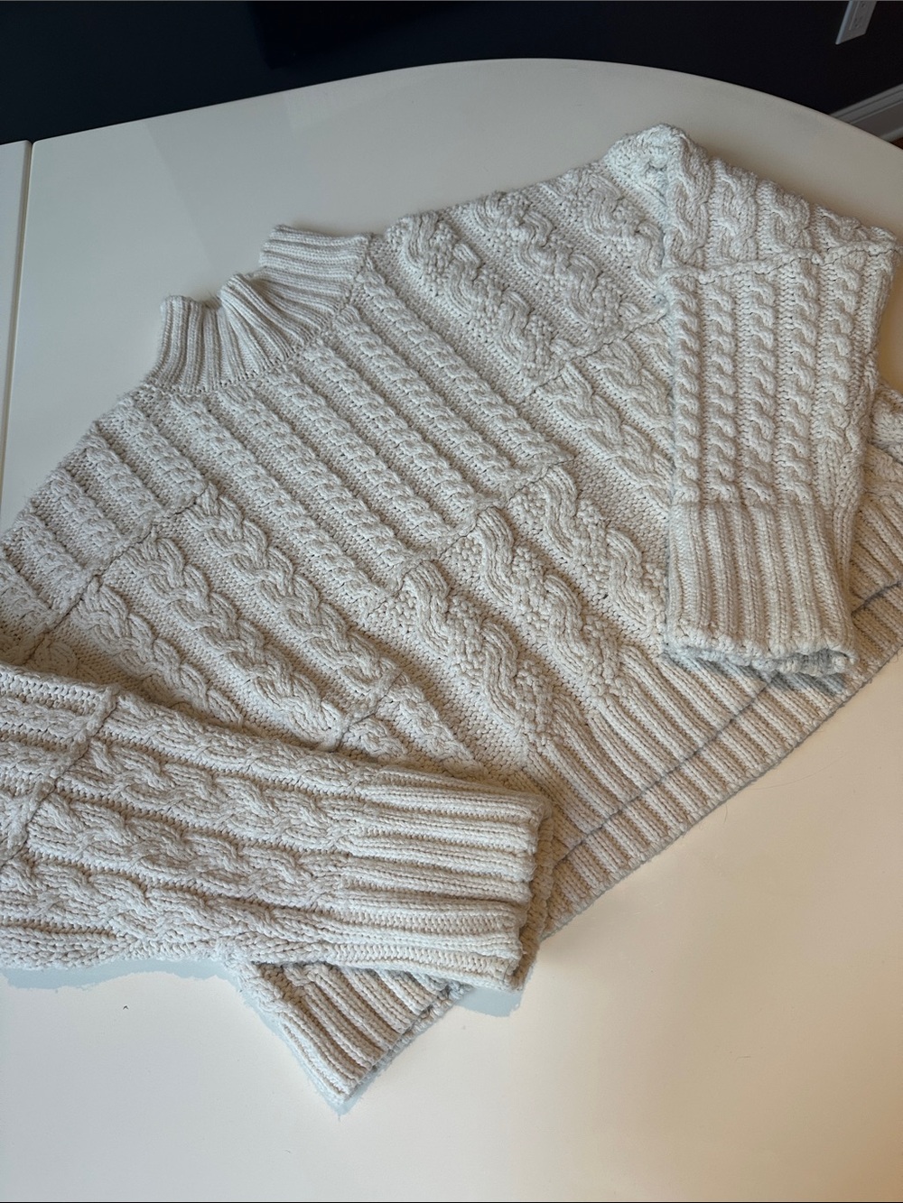 Zara Cable-Knit Turtleneck Sweater